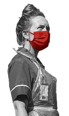 Nurse wearing face mask
