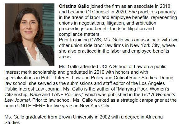 Christina Gallo joined the firm